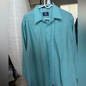 Stafford Wrinkle Free Baby Blue Longsleeve Causal Button Down Men’s 17- 34/35